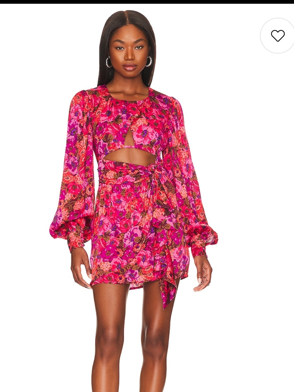 Lauren Long Sleeve Mini Dress for Love and Lemons Mini Floral Dress Side Xs NWT